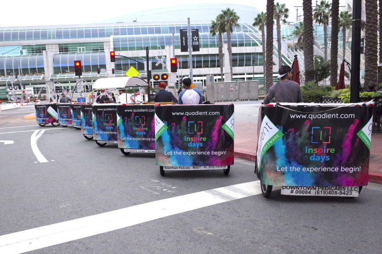 Convention Center San Diego pedicab advertising