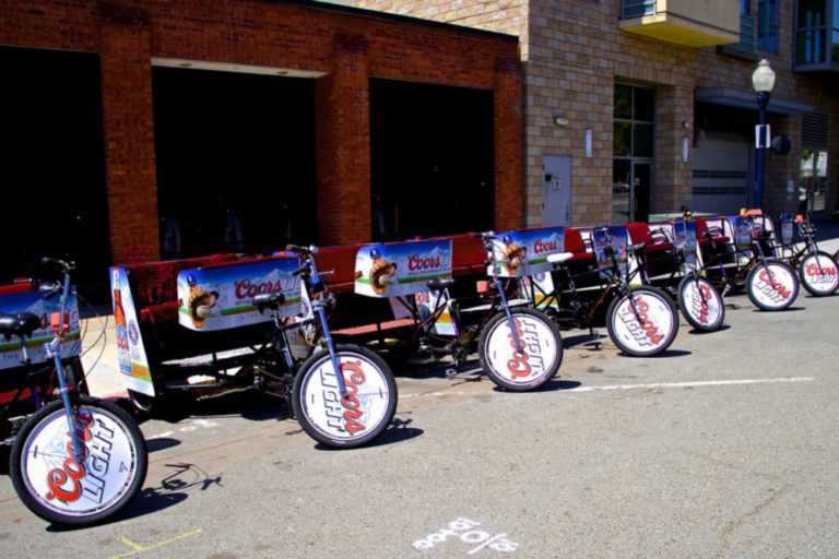 Coors Light branded san diego pedicabs