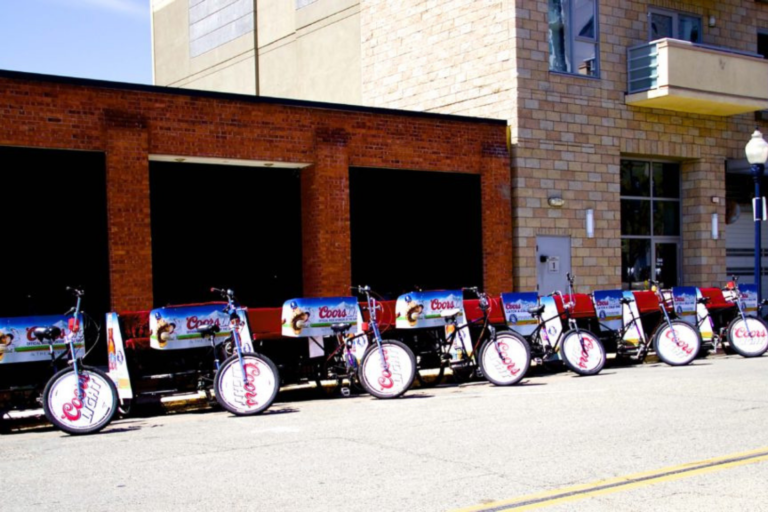 Coors Light branded san diego pedicabs